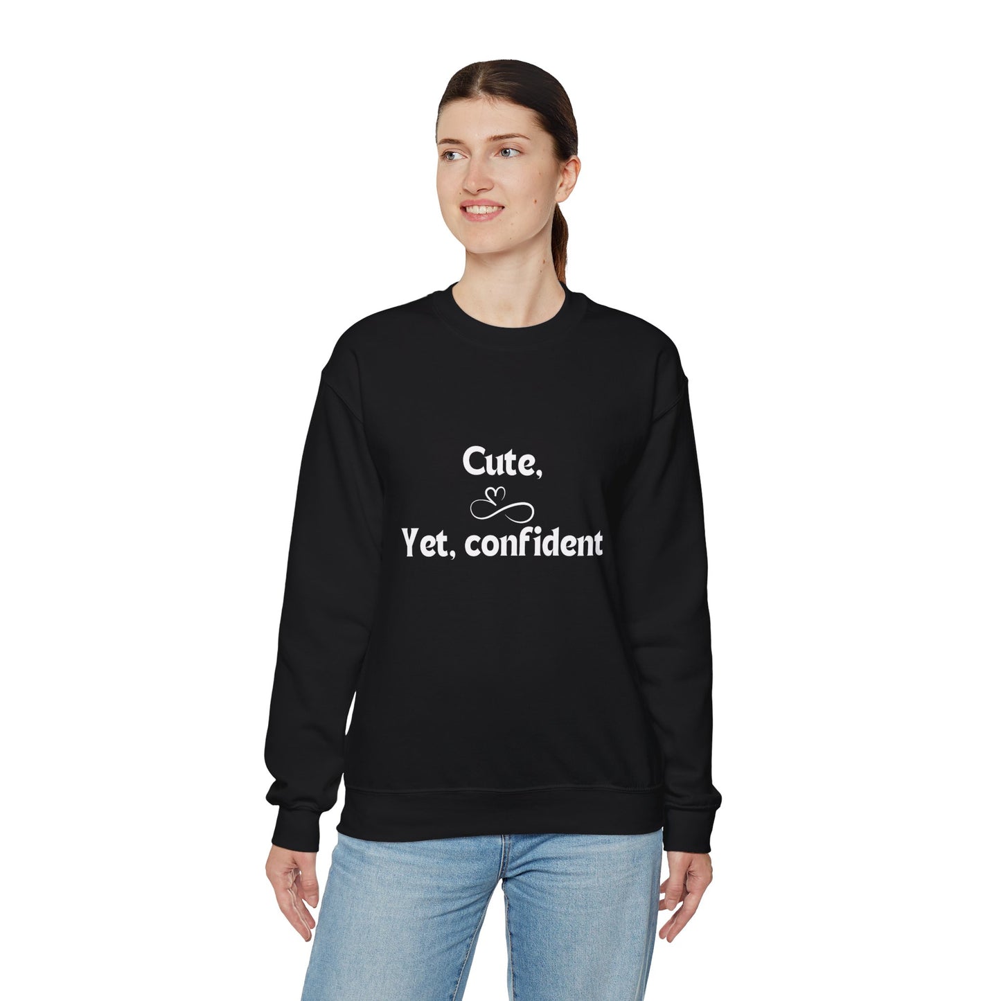 black crew neck sweatshirt for women