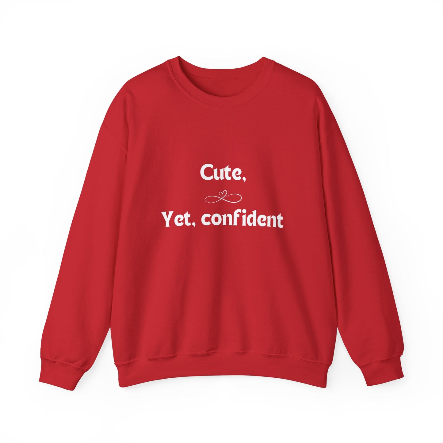 red crew neck sweatshirt for women