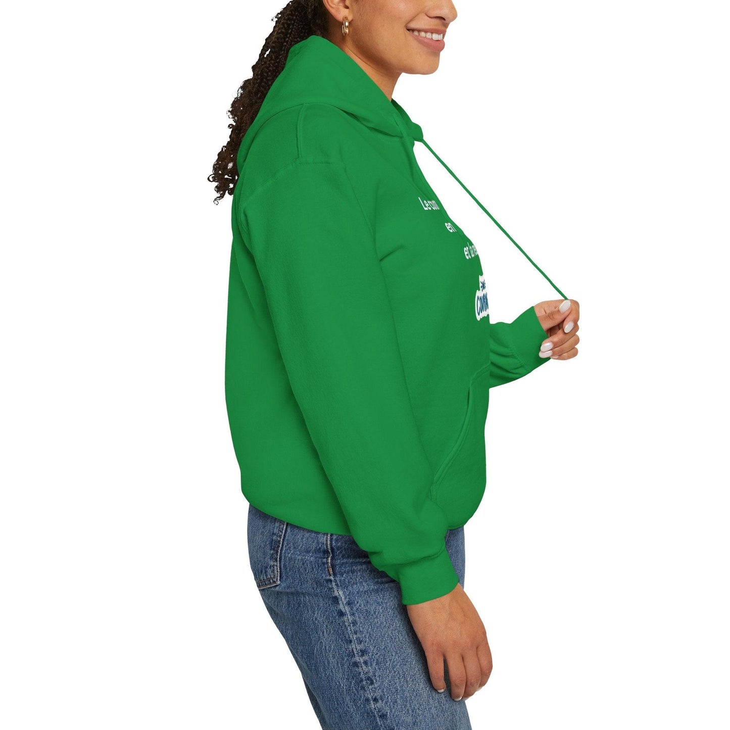 Green Hooded Sweatshirt : Courageous Conquest Ahead Aya's Hidden Treasures