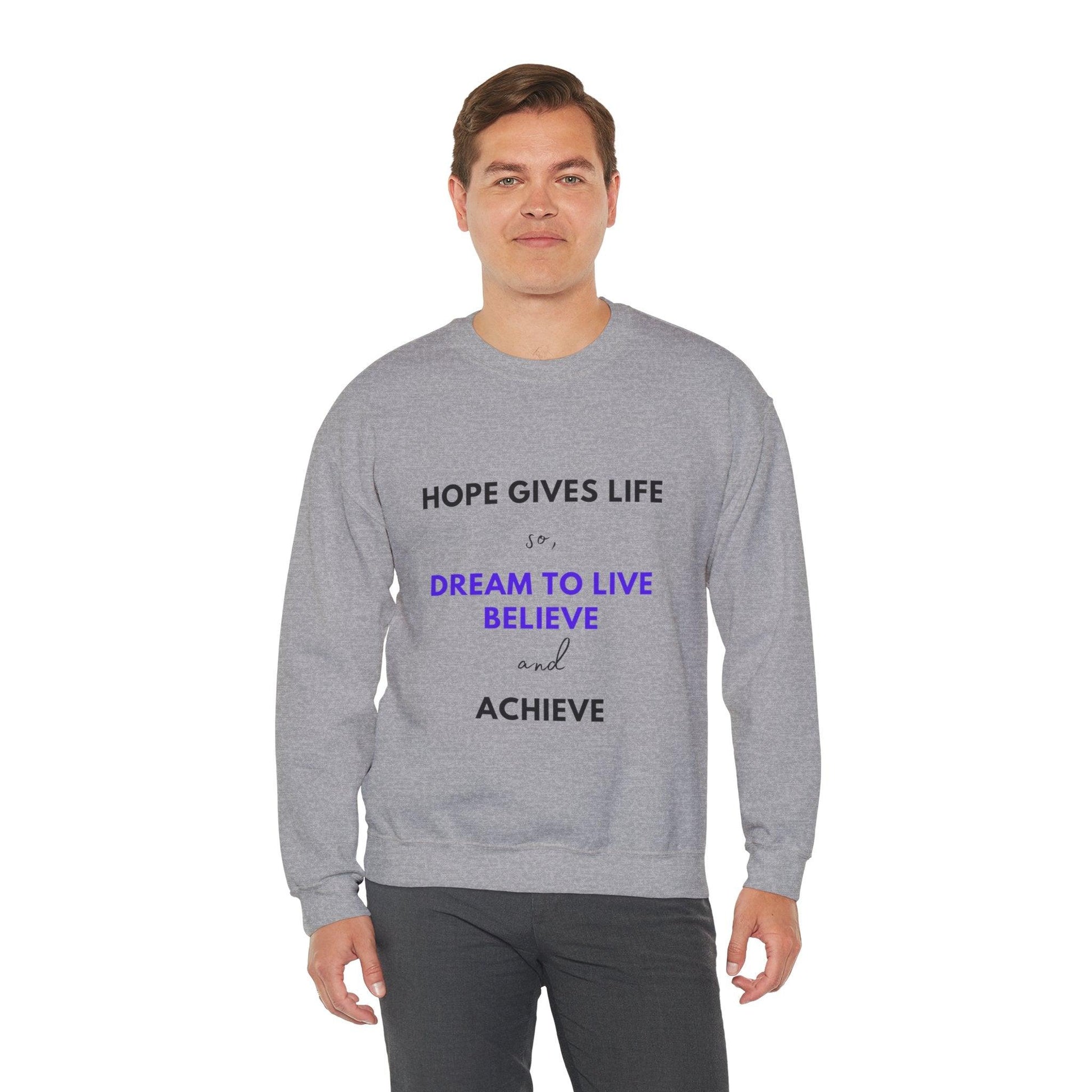 grey sweatshirt, Motivational Sweatshirt: Women & Men's Crewneck Sweatshirts, Bold & Vibrant Aya's Hidden Treasures